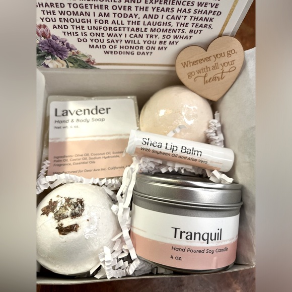 Home Spa Gift Set for Maid of Honor - Picture 1 of 9